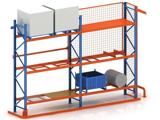 Scaffale in acciaio metallico con angolo di rivetto senza bulloni per pallet di stoccaggio per magazzini industriali leggeri e resistenti