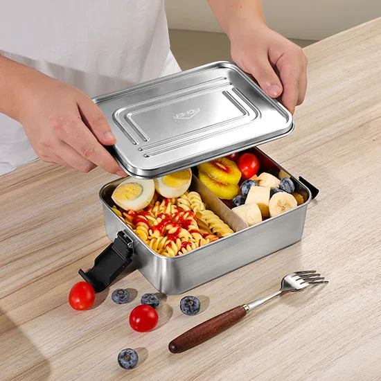 Aohea Scatole portaoggetti per frigorifero Contenitore per alimenti in silicone Bento Lunch Box